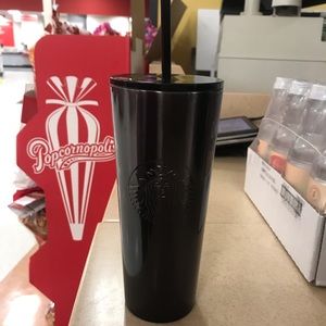 Black Venti Starbucks cold cup